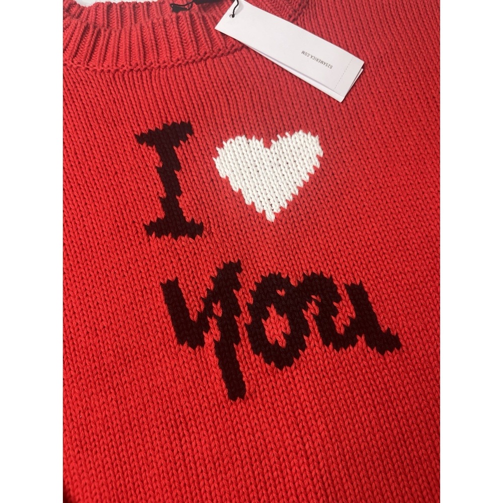 525 America Sweater I Heart You Red Size XL NWT - Picture 2 of 9